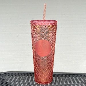 Starbucks 2021 Holiday Jeweled venti 24oz tumbler rose gold/peach